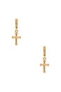 view 3 of 3 Maldives Cross Hoop Earrings in Gold