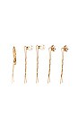 view 3 of 3 Oberon Bobby Pin Set in Crystal Antique Gold