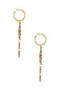 view 3 of 3 Alax Hoop Earring in Crystal Antique Gold