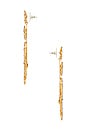 view 3 of 3 Isolde Earring in Crystal Antique Gold