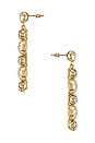 view 2 of 2 Birgitta Earring in Crystal Antique Gold