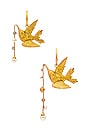 view 1 of 3 Magpie Earring in Gold Pearl