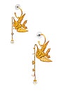 view 2 of 3 Magpie Earring in Gold Pearl