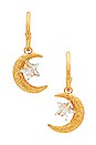 view 3 of 3 Izar Hoop Earrings in Crystal & Antique Gold
