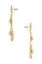 view 2 of 3 Soleil Earrings in Crystal & Antique Gold