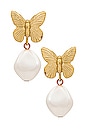 view 1 of 2 Emmeline Earring in Pearl Gold