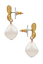 view 2 of 2 Emmeline Earring in Pearl Gold