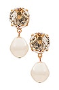 view 1 of 2 Tabitha Earring in Crystal Antique Gold