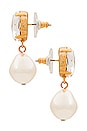 view 2 of 2 Tabitha Earring in Crystal Antique Gold
