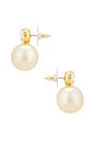 view 2 of 2 PENDIENTES LARGOS NINA in Crystal, Antique, & Gold