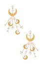 view 2 of 3 Lunetta Earrings in Crystal Antique Gold