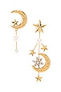 view 1 of 3 BOUCLES D'OREILLES CALLISTO in Crystal Antique Gold
