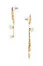 view 2 of 3 BOUCLES D'OREILLES CALLISTO in Crystal Antique Gold