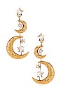 view 1 of 3 Vela Earring in Crystal Antique Gold