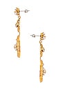 view 2 of 3 Vela Earring in Crystal Antique Gold