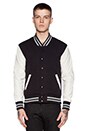 view 1 of 4 Stadium Jacket in Black/White in Black & White