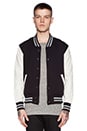 view 2 of 4 Stadium Jacket in Black/White in Black & White