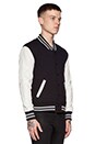 view 3 of 4 Stadium Jacket in Black/White in Black & White