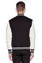 view 4 of 4 Stadium Jacket in Black/White in Black & White