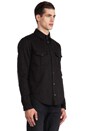view 2 of 6 Snap Overshirt w/ Leather Elbow Pads in Black/Slate in Black & Slate