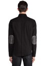 view 3 of 6 Snap Overshirt w/ Leather Elbow Pads in Black/Slate in Black & Slate