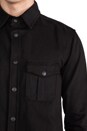 view 5 of 6 Snap Overshirt w/ Leather Elbow Pads in Black/Slate in Black & Slate