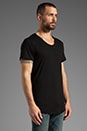 view 2 of 4 Curve U-Neck Tee in Black