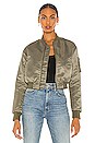 view 1 of 4 Hunter Cropped Bomber in Olive