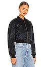 view 2 of 4 Hunter Cropped Bomber Jacket in Black