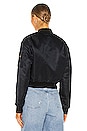 view 3 of 4 Hunter Cropped Bomber Jacket in Black