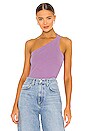 view 1 of 5 Cotton Rib Asymmetrical Tank in Planet