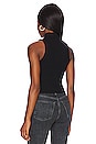 view 3 of 4 Mock Neck Crop Top in Black