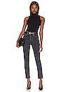 view 4 of 4 Mock Neck Crop Top in Black