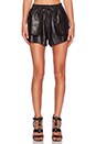view 1 of 3 Leather Drawstring Short in Black