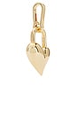 view 2 of 3 Padlock Heart Charm in Gold