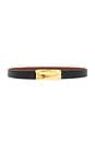 view 1 of 3 Sundra Convertible Belt in Black/chestnut & Gold