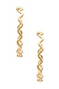 view 2 of 3 Playful Squiggle Earrings in Gold