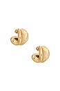 view 1 of 3 Chunky Doune Hoop Earrings in Gold