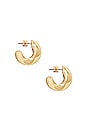 view 2 of 3 Chunky Doune Hoop Earrings in Gold