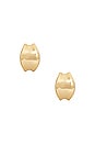 view 3 of 3 Chunky Doune Hoop Earrings in Gold