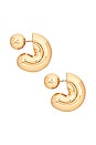 view 2 of 2 Tome Medium Hoop Earrings in Gold