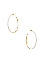 view 2 of 2 Lola Hoop Earrings in Gold & White
