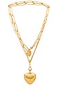 view 1 of 2 X Revolve Puffy Heart Chain Necklace in Gold