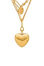 view 2 of 2 X Revolve Puffy Heart Chain Necklace in Gold