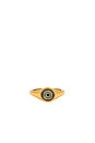view 1 of 3 X Revolve Evil Eye Signet Pinky Ring in Gold