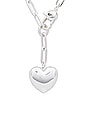 view 2 of 2 Puffy Heart Chain Necklace in Silver