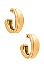 view 1 of 3 Doune Hoop Earring in High Polish Gold