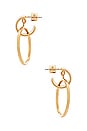 view 2 of 3 PENDIENTES FAYE in Gold