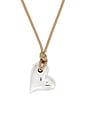 view 2 of 2 Art Heart On A String Necklace in Silver