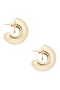 view 2 of 3 Gemma Hoops in Gold